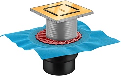 BERGES Wasserhaus Душевой трап Zentrum Norma 150 092463 золото глянец – фотография-1